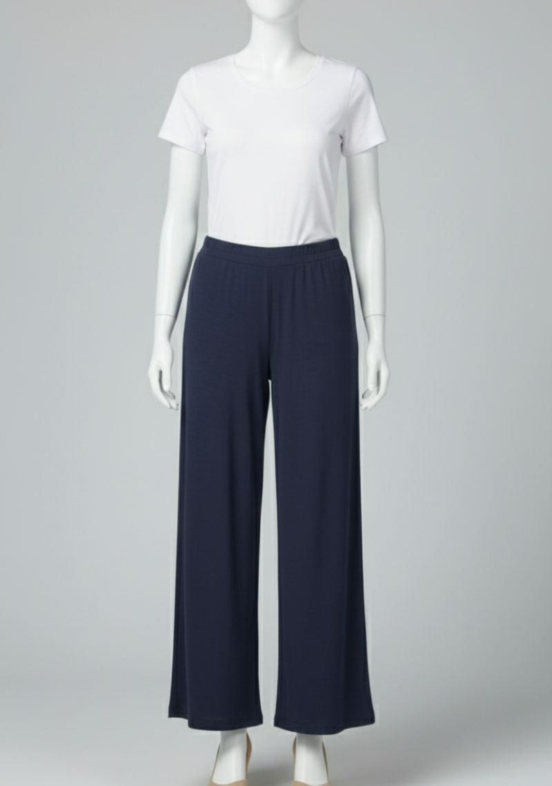 WOMENS PALAZZO - PLAIN NAVY