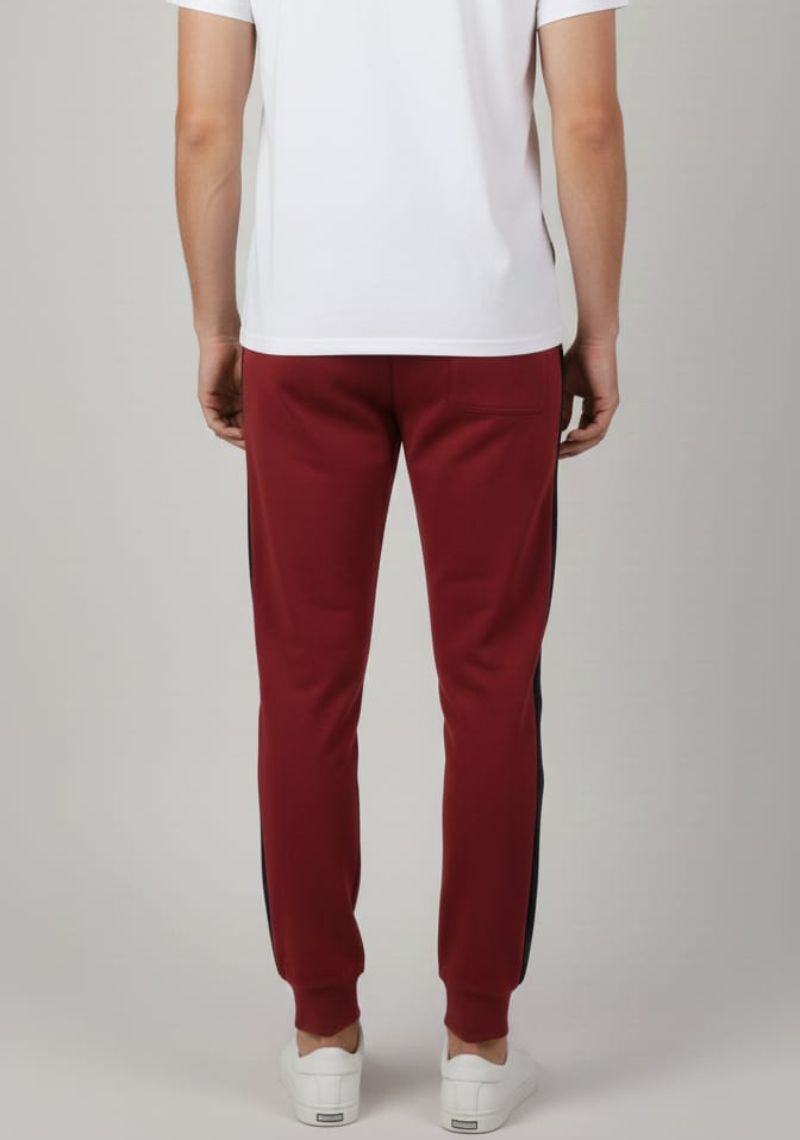 ACTIMAXX TRACK PANT [SL] - MAROON & BLACK