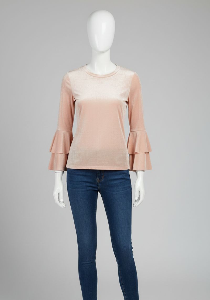 WOMEN WESTERN TOP - APRICOT PINK