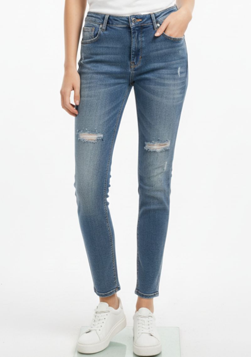 WOMEN JEAN (SL)-DARK BLUE TONED