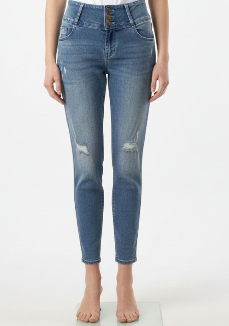 WOMEN JEAN (SL)-BLUE TONED