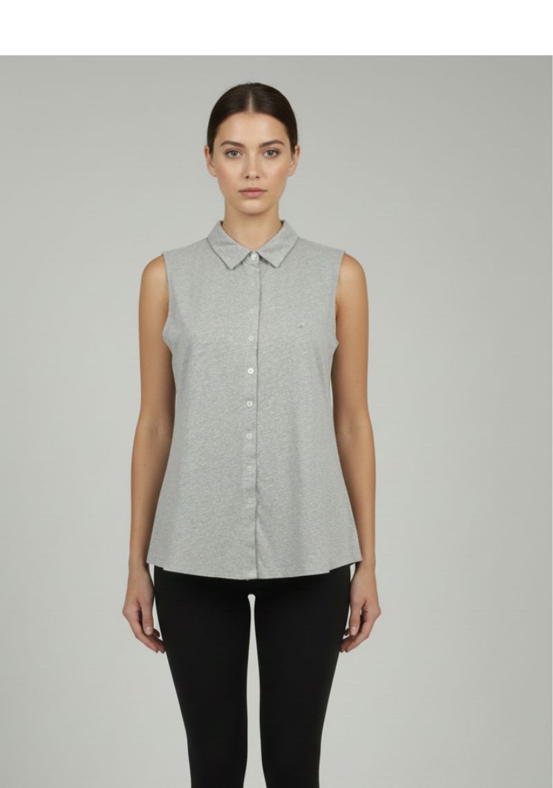 WOMEN T-SHIRT (SL)- GRAY
