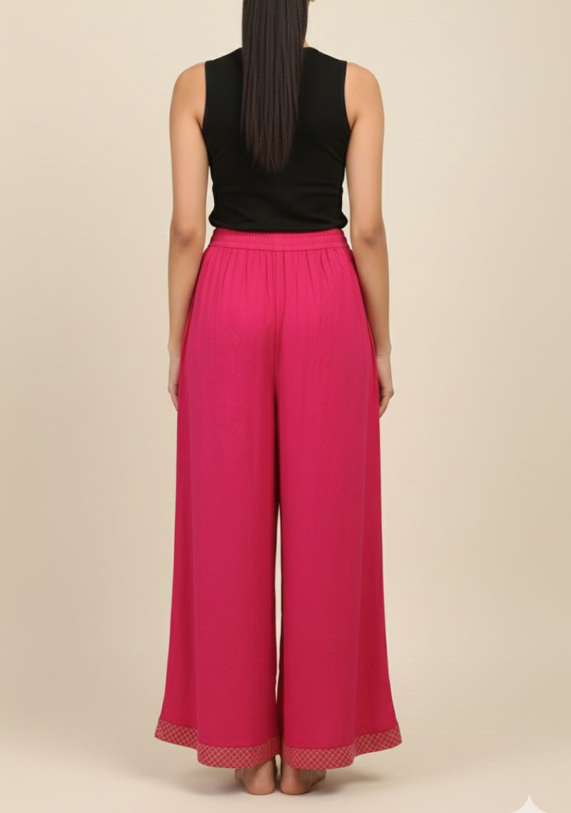 WOMENS PALAZZO - BARBIE PINK 2