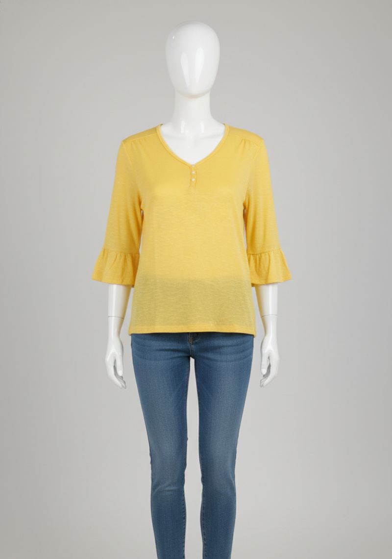 WOMEN WESTERN TOP - YELLOW
