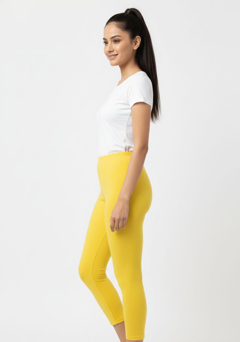 WOMENS LEGGINS - LEMON YELLOW
