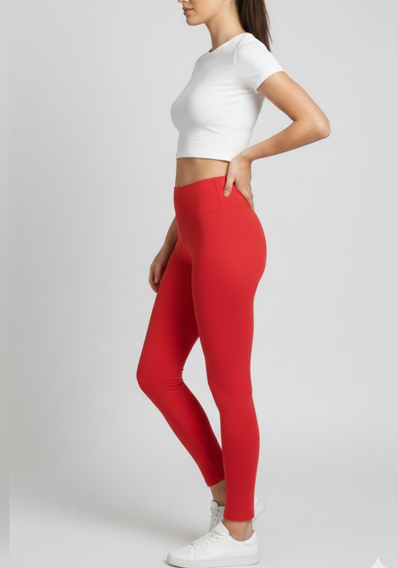 WOMENS LEGGINGS [MD] - BRIGHT RED
