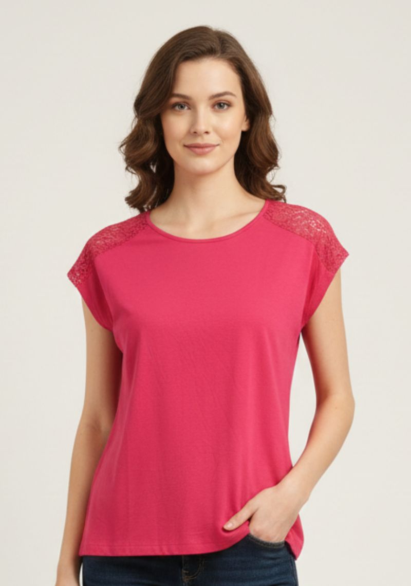 WOMEN WESTERN TOP - ROSE