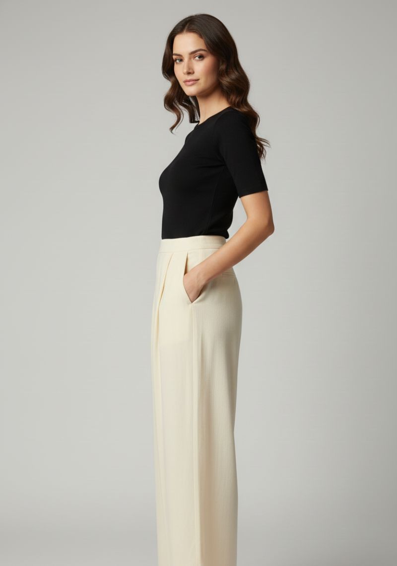 WOMENS PALAZZO - MILK [ WHITE ]