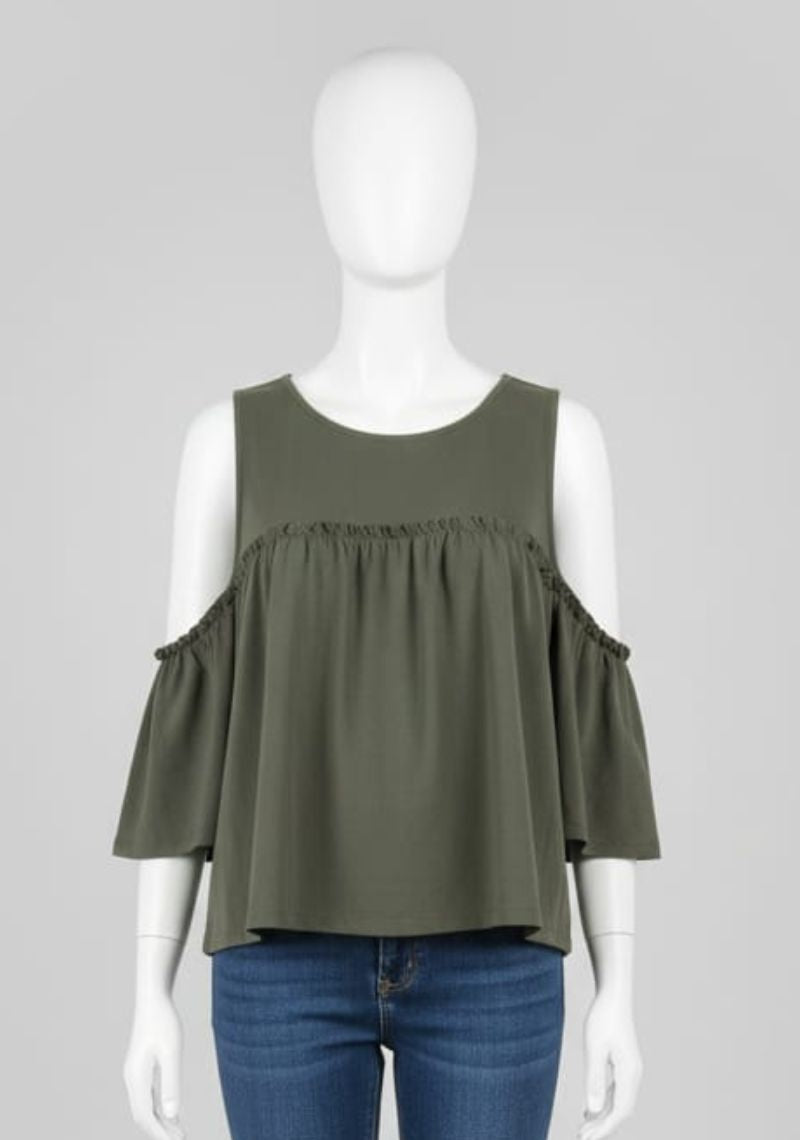 WOMENS WESTERN TOP [SL] - LIGHT GREEN