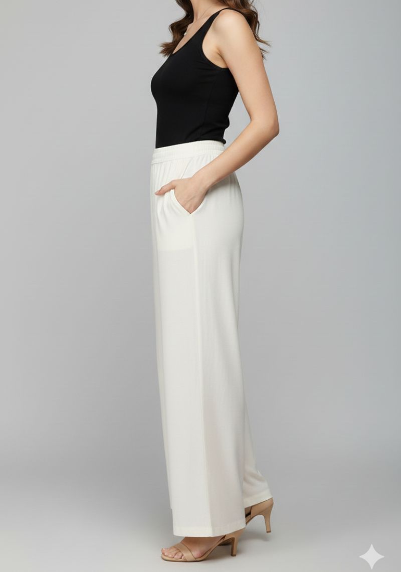 WOMENS PALAZZO - PURE WHITE