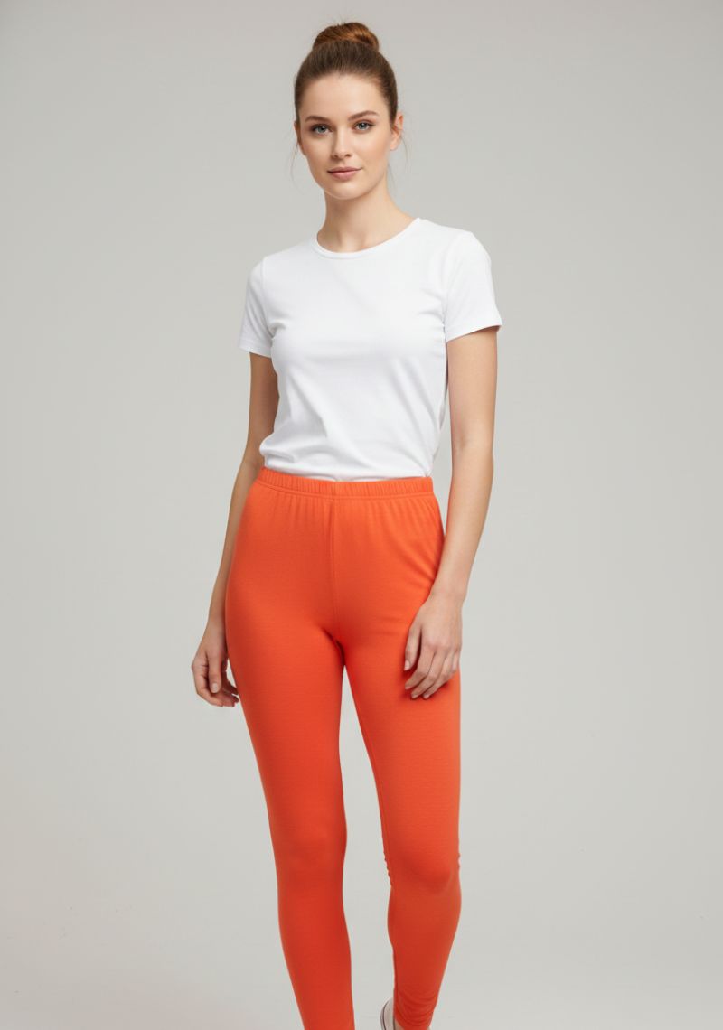 WOMENS LEGGINGS [MD] - PERSIMMON ORANGE