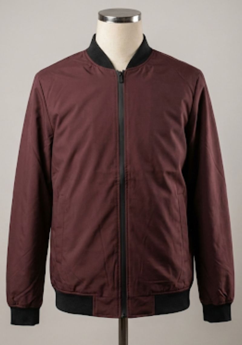 WINTER JACKET - BURGUNTY AND BLACK