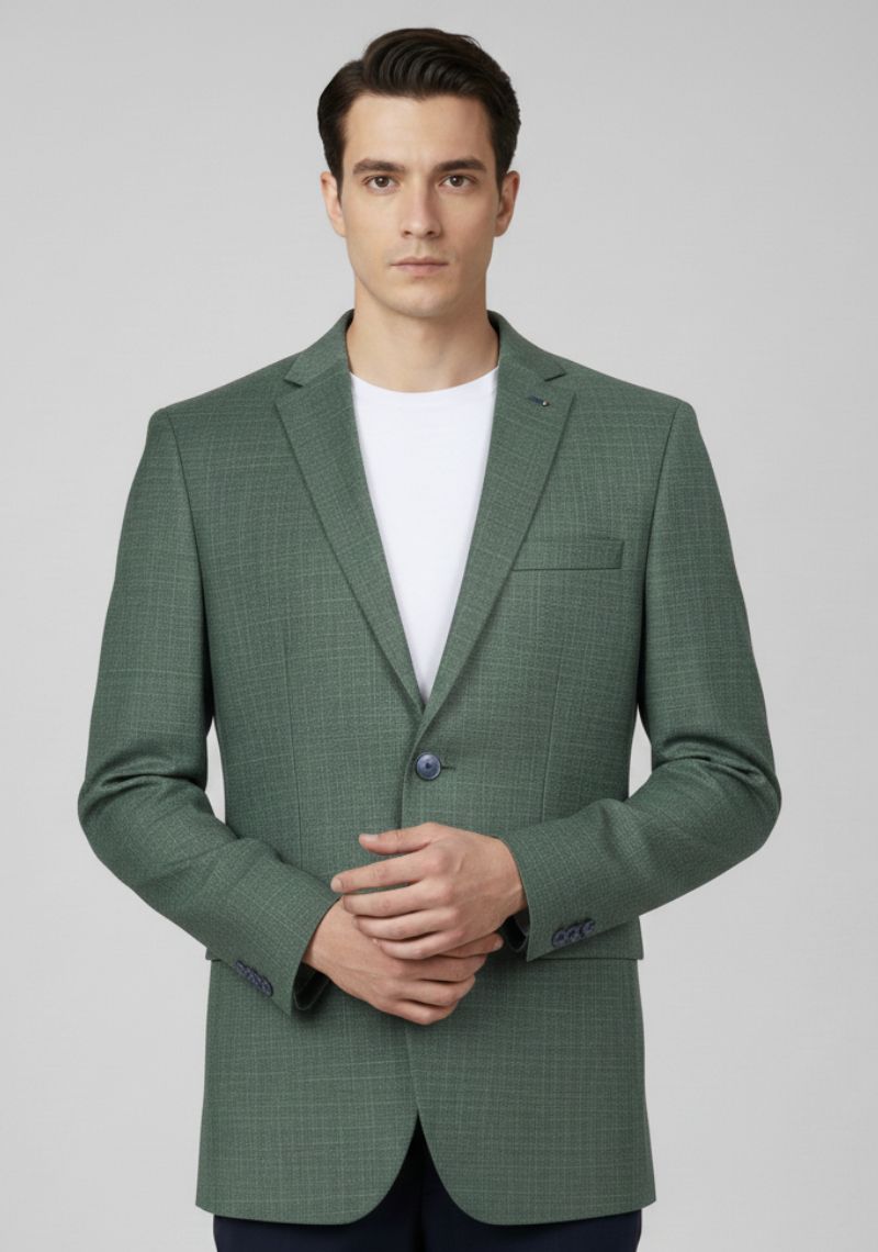 MENS BLAZER - EMERALD GREEN