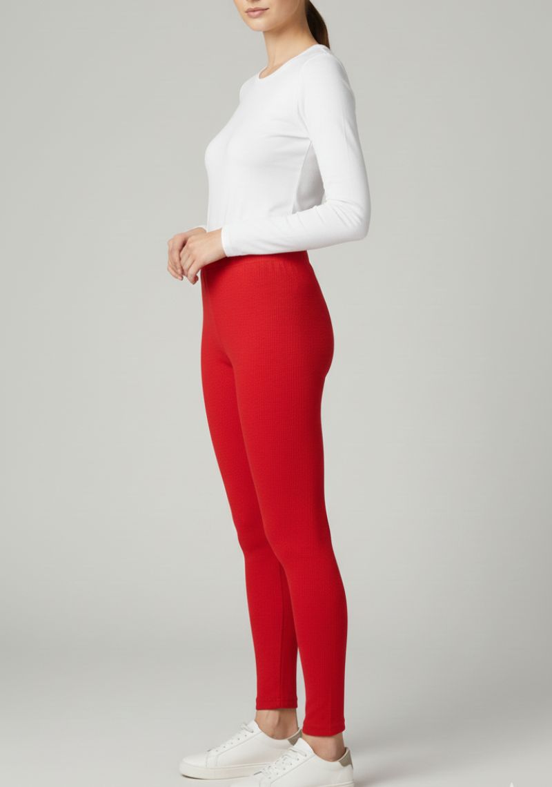 WOMENS LEGGINGS [MD] - BRIGHT RED 2
