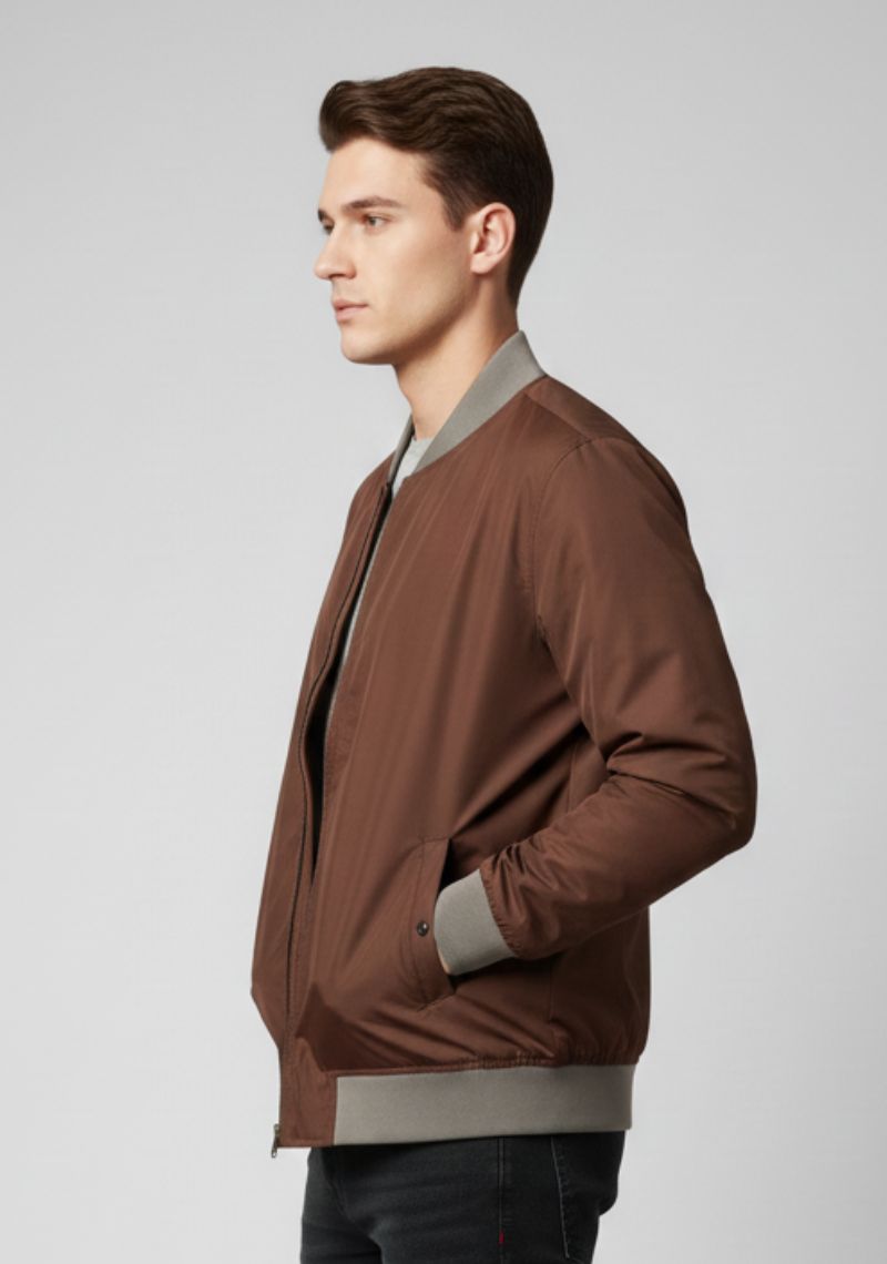 WINTER JACKET [MD] - BRIGHT BROWN AND GREY