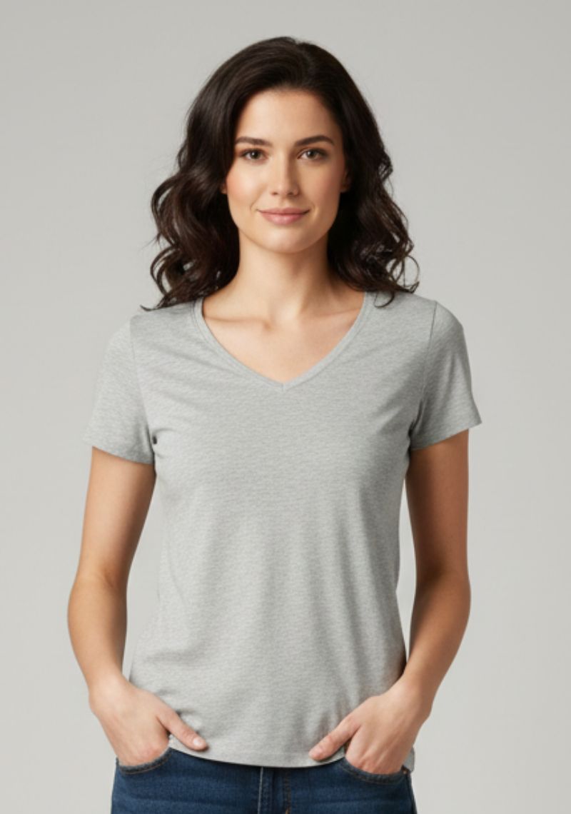 WOMENS T-SHIRT - LIGHT GREY