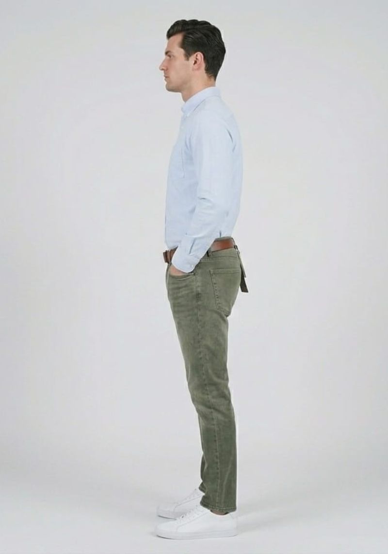 Mens Denim Pant (Smart)-Olive(ED)