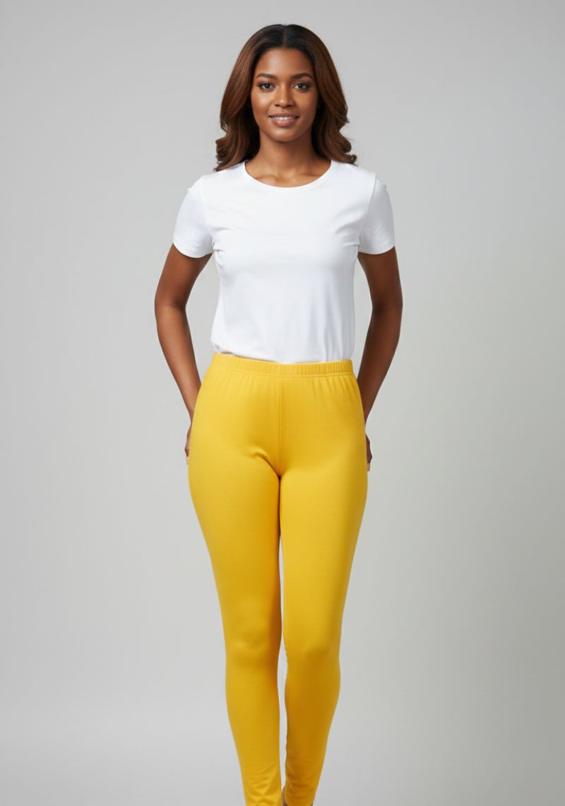 WOMENS LEGGINGS [MD] - PURE YELLOW