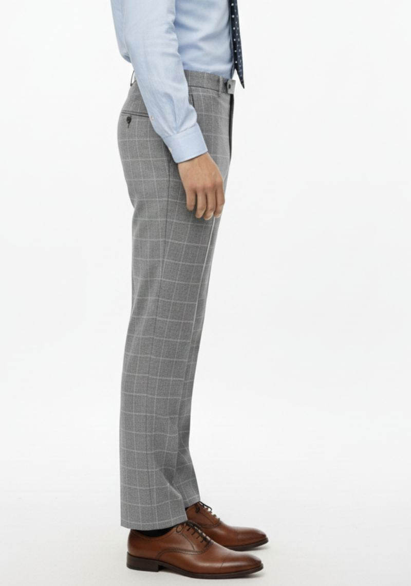 FORMAL PANT (SL)-GRAY CHECKED
