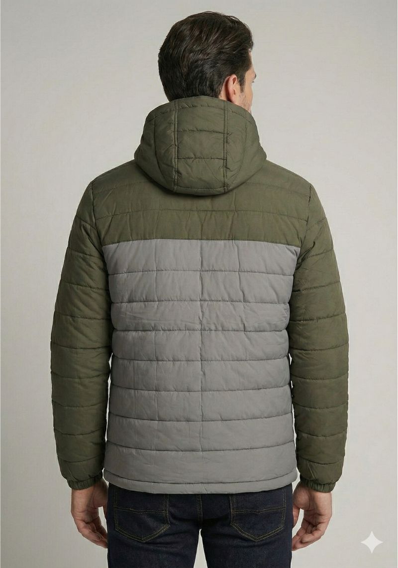 WINTER JACKET - OLIVE GREEN AND GREY