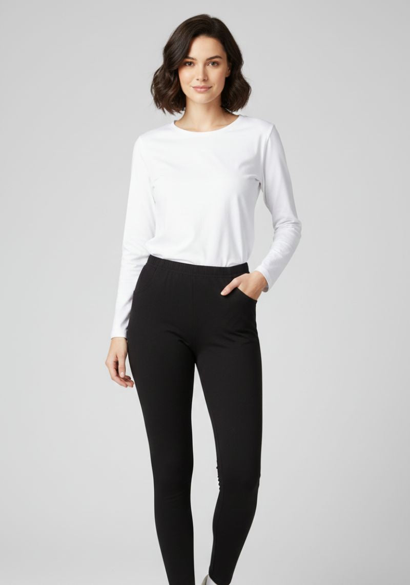 WOMENS LEGGINGS [MD] - PURE BLACK