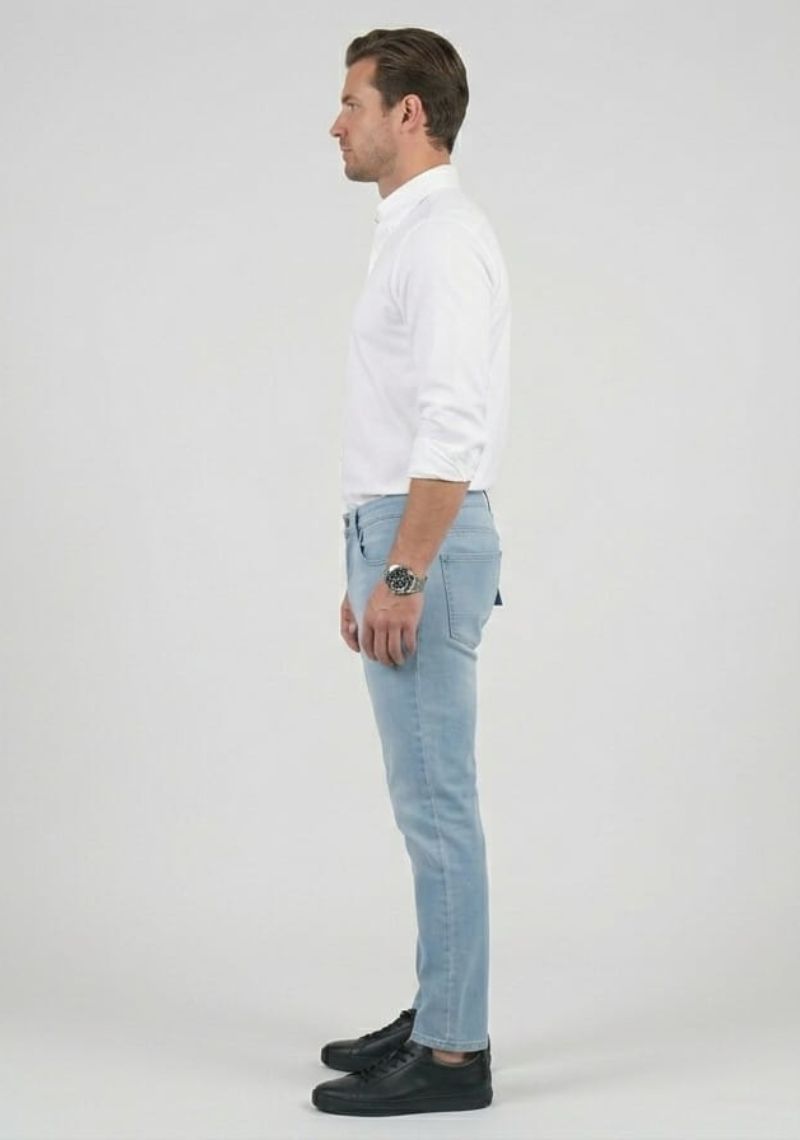 Mens Denim Pant (Smart Fit) - Ice Blue(ED)