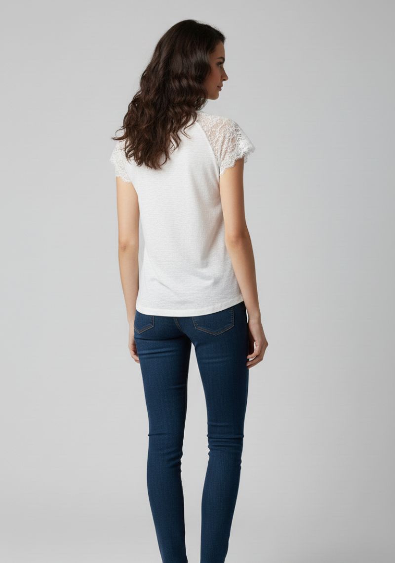 WOMEN WESTERN TOP - PURE WHITE