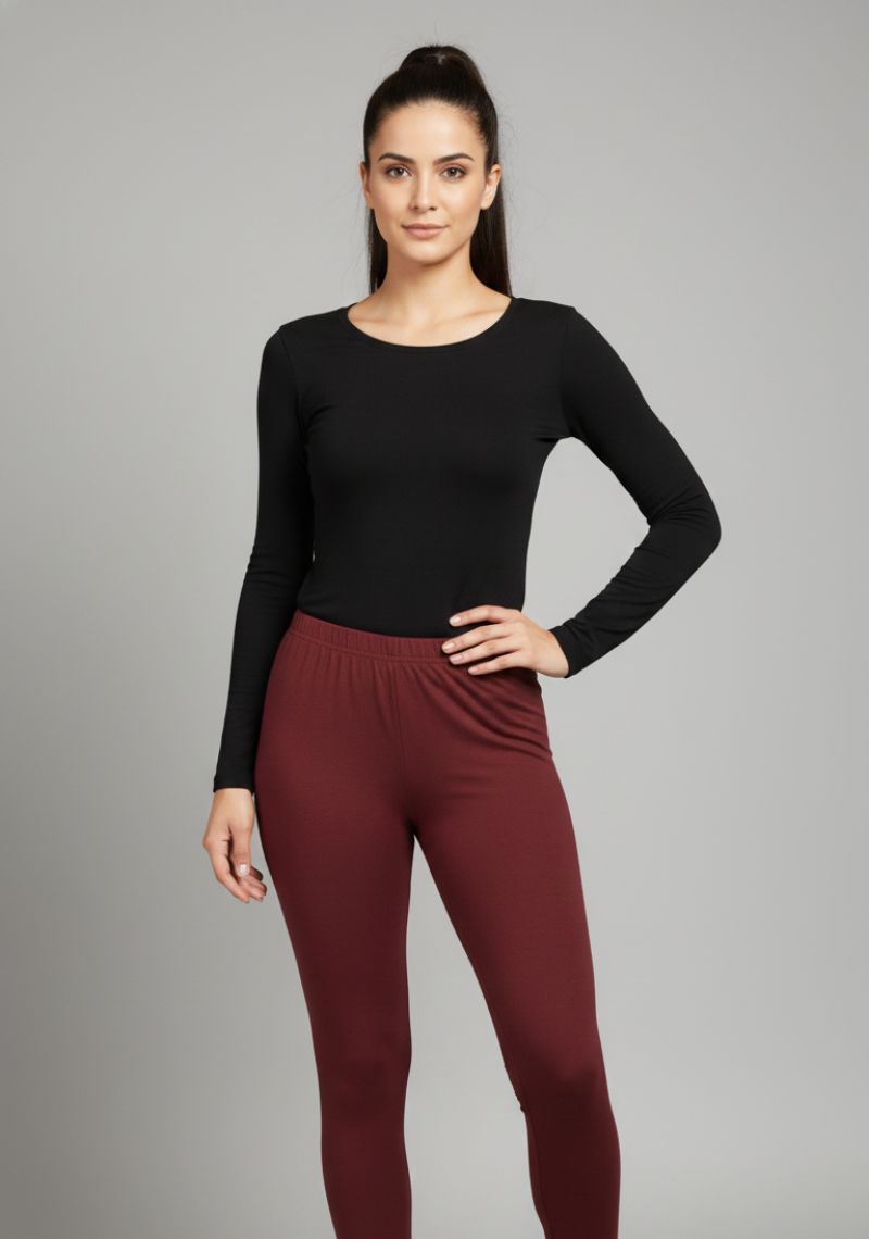 WOMENS LEGGINGS [MD] - WINE