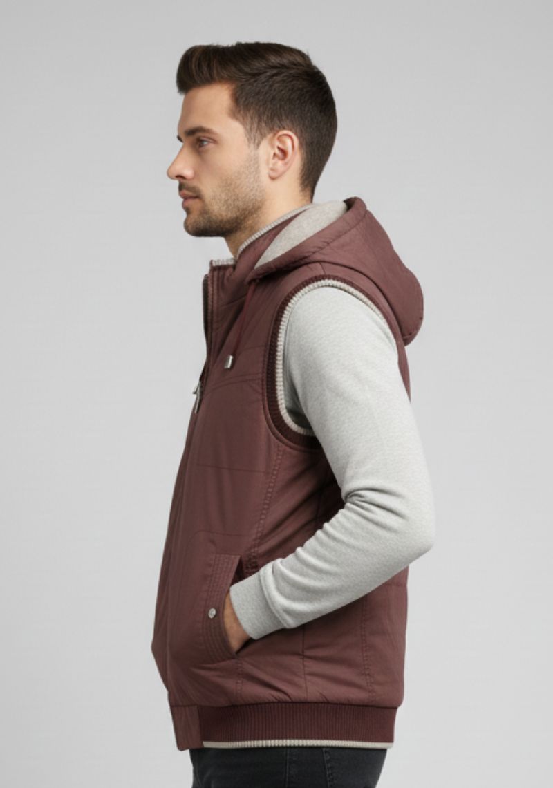WINTER JACKET [MD] - WINE AND GREY
