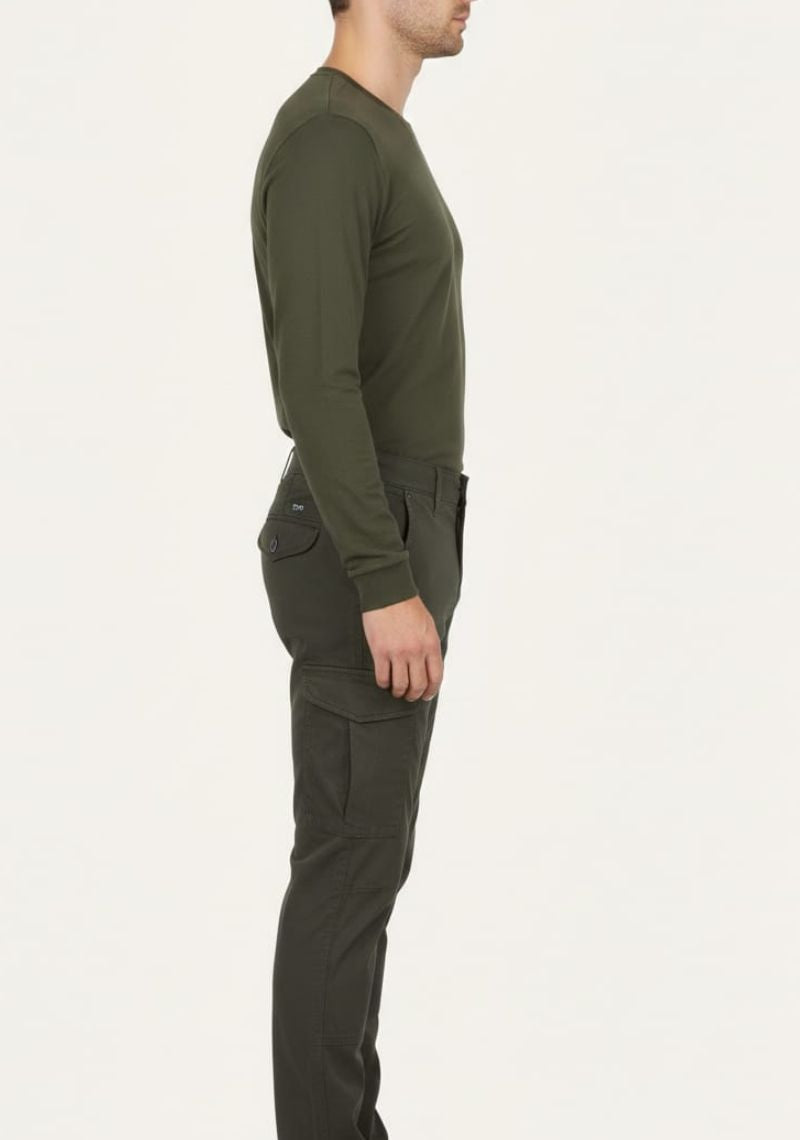 MENS CARGOS PANT OLIVE GREEN -(SL)