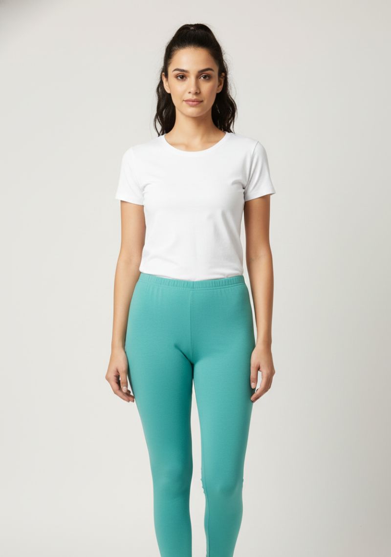 WOMENS LEGGINGS [MD] - PETROL GREEN