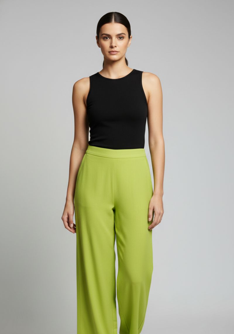 WOMENS PALAZZO - PEAR GREEN