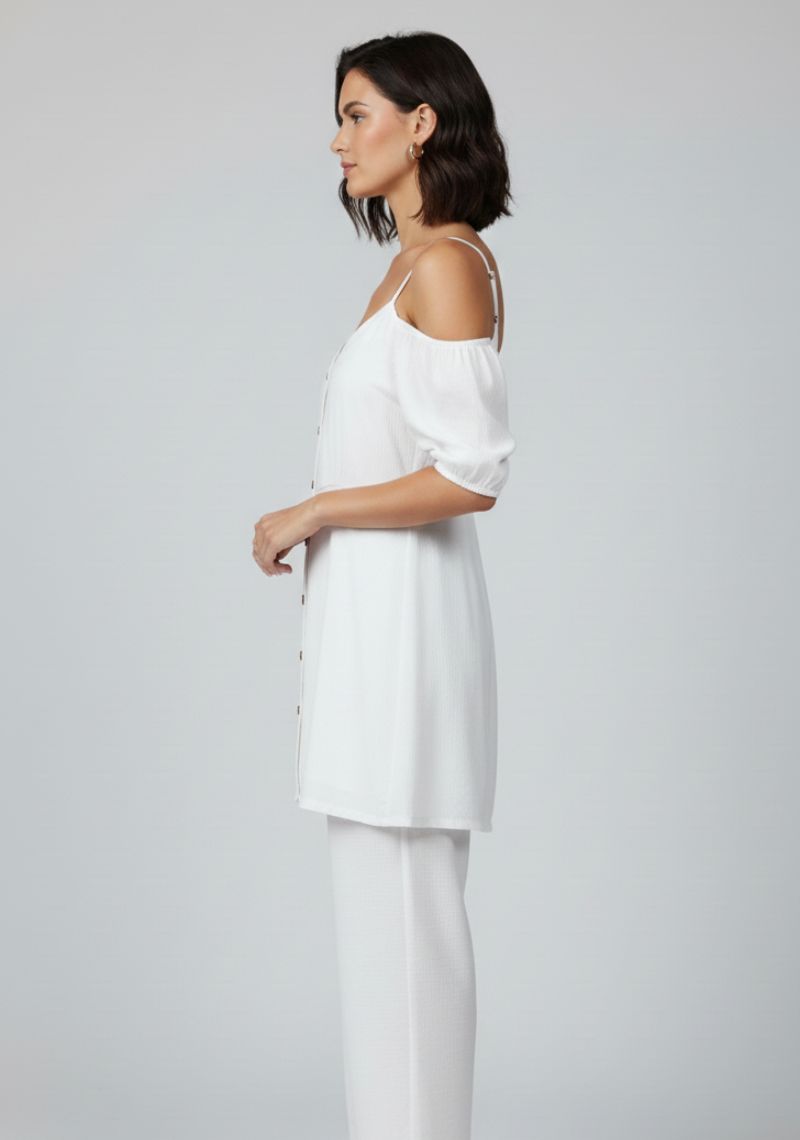 WOMEN WESTERN TOP - WHITE