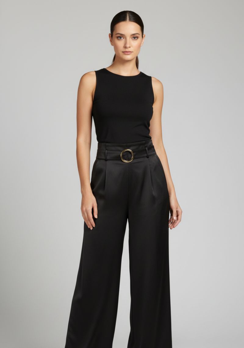 WOMENS PALAZZO - BLACK