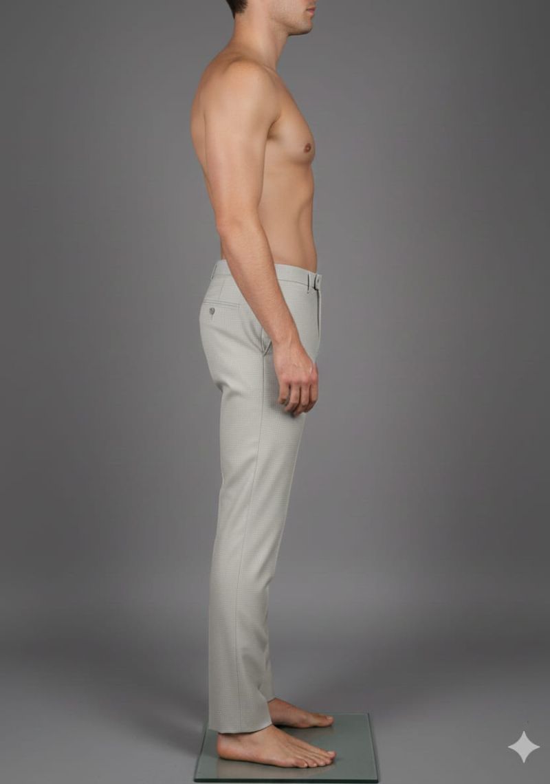 Mens Formal Trouser - White and gray(ED)