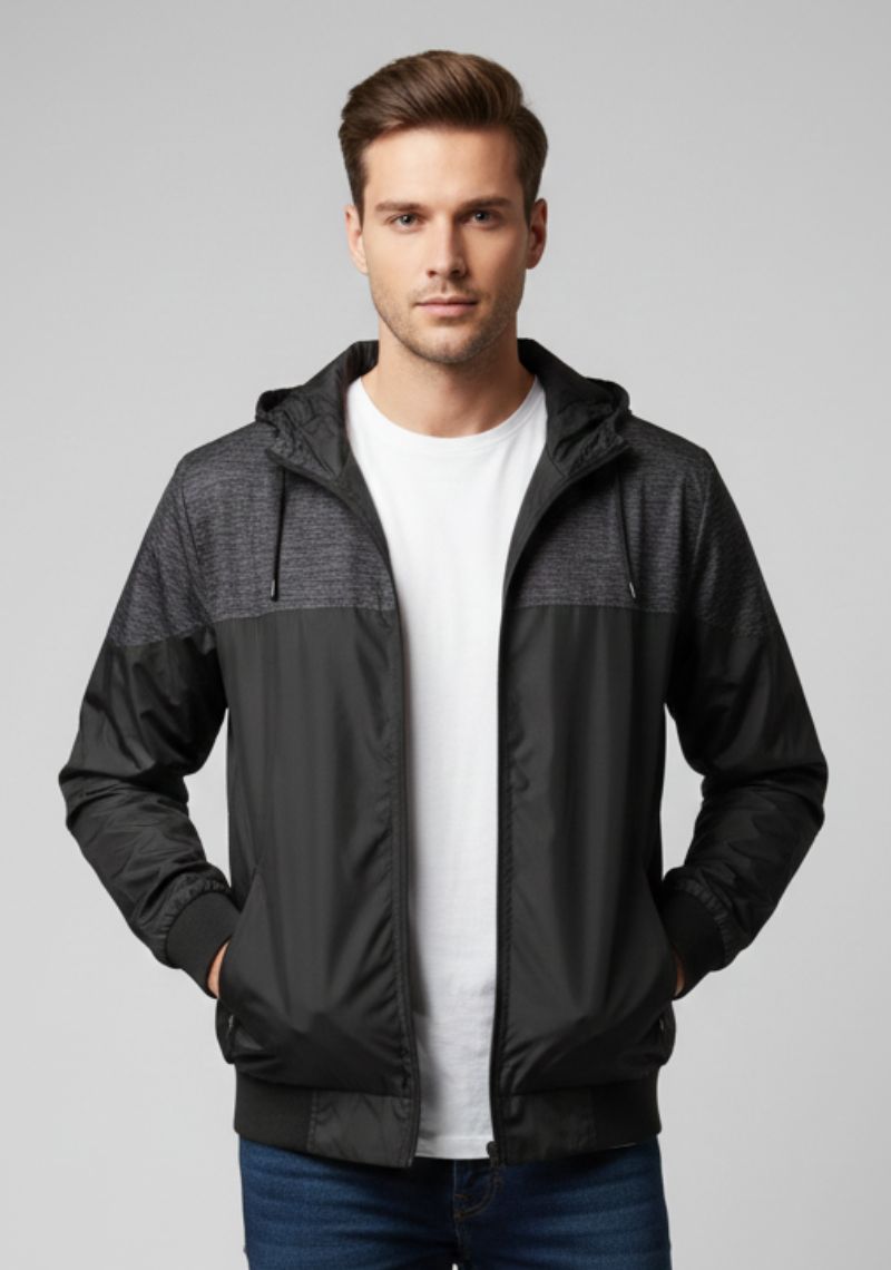 WINTER JACKET [MD] - BLACK AND LIGHT GREY