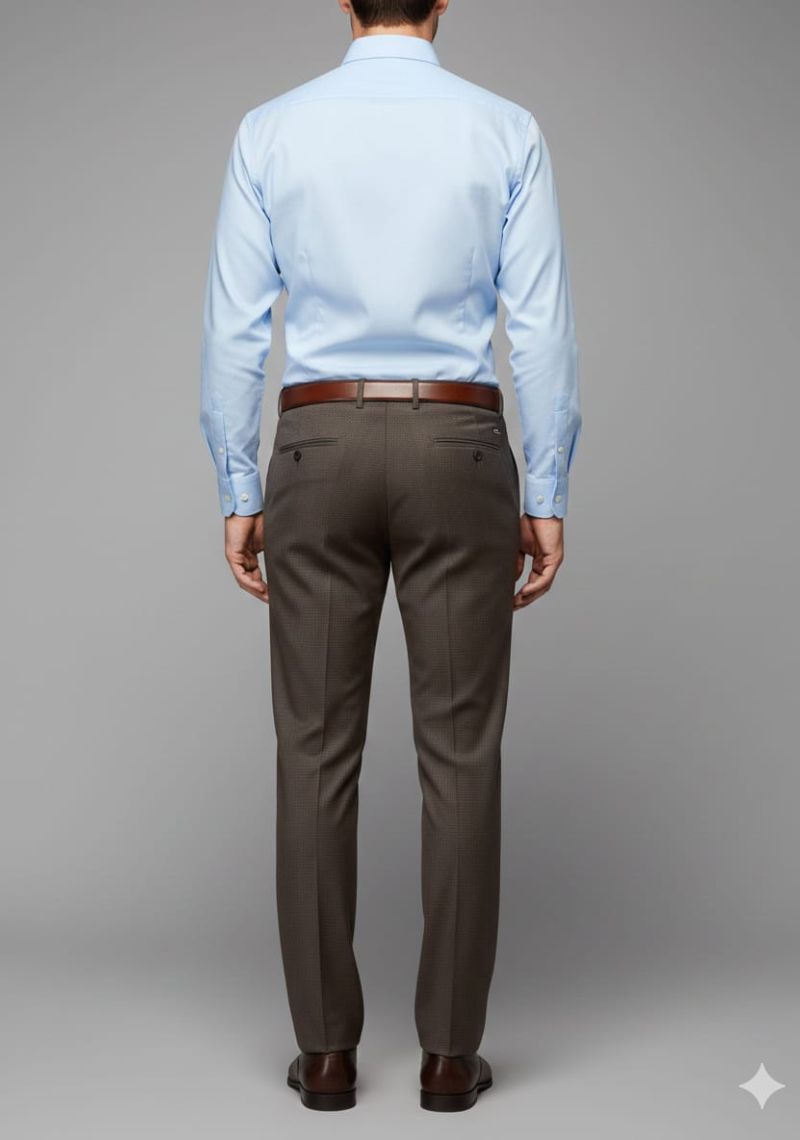 Mens Formal Trouser - Dark Brown(ED)