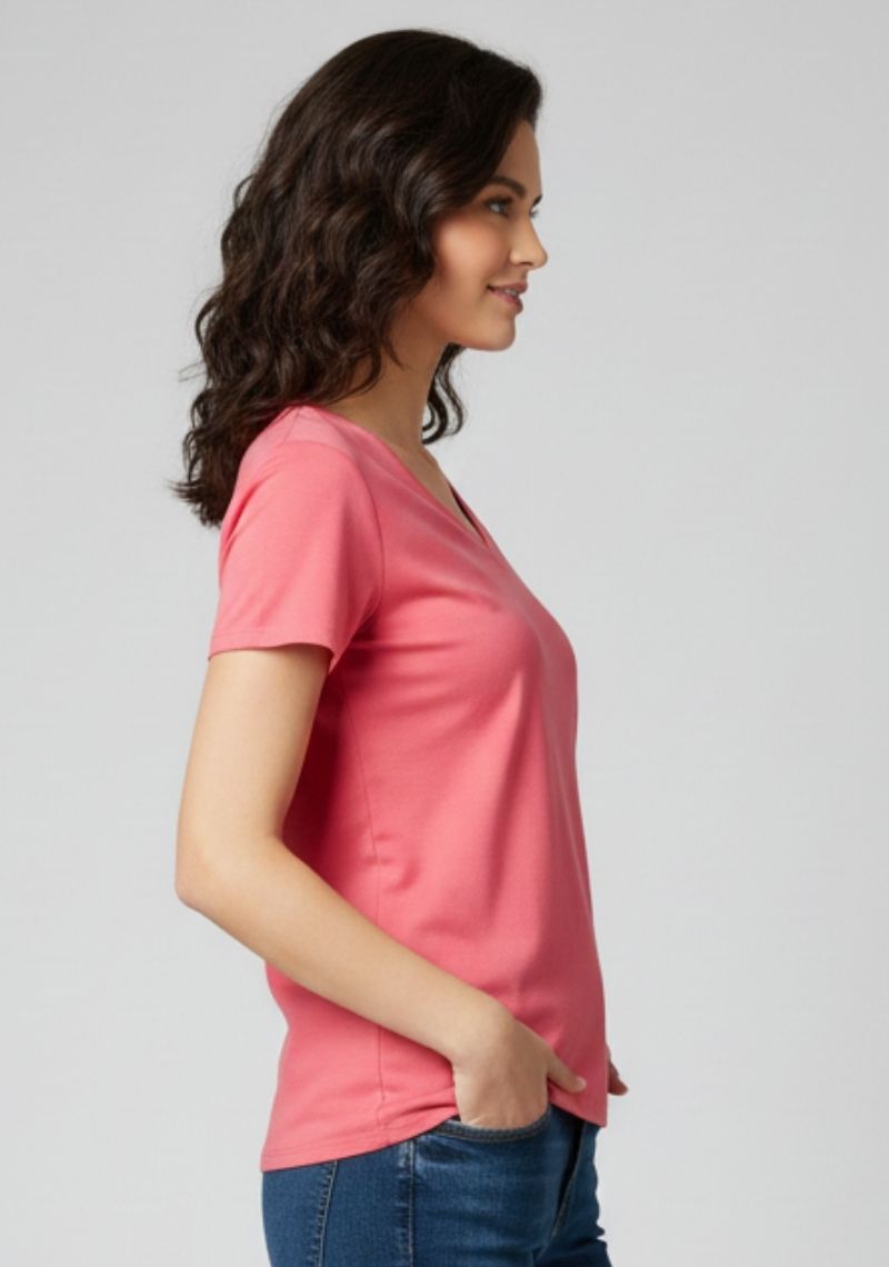 WOMENS T-SHIRT [MD] - PURE DARK PINK COLOR