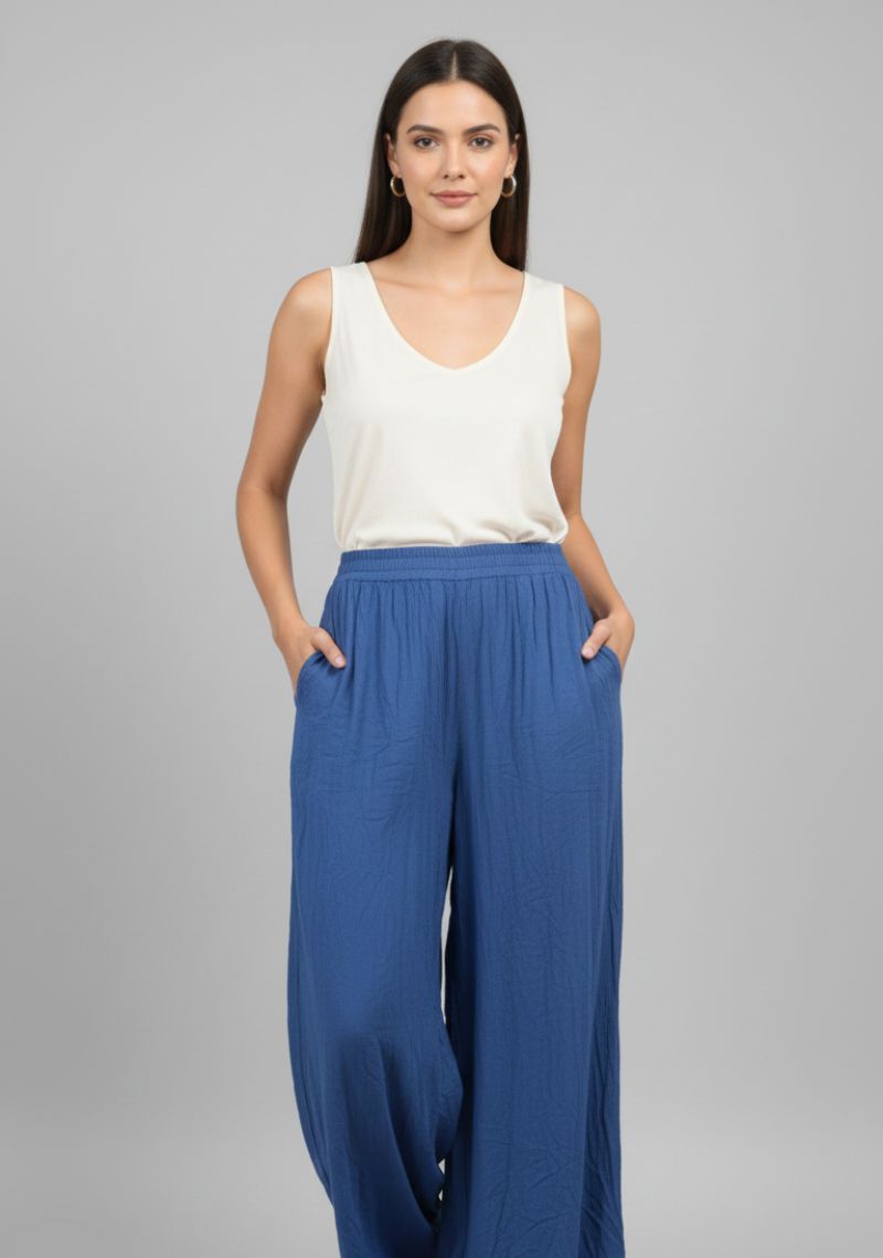WOMENS PALAZZO - EGYPTIAN [ BLUE ]