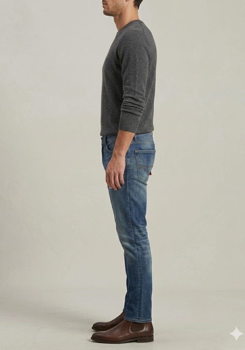 Mens Denim Pant(Slim Fit)- indigo(ED)