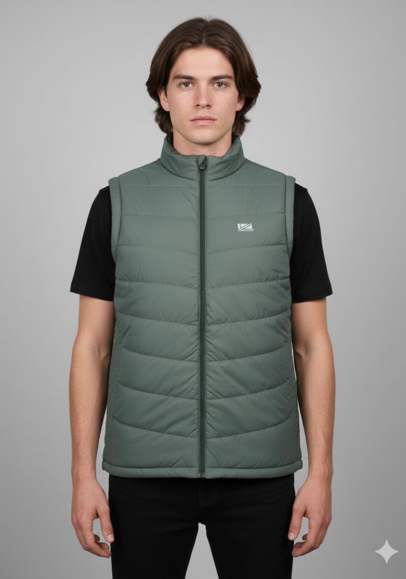 SLEEVELESS JACKET - SAGE