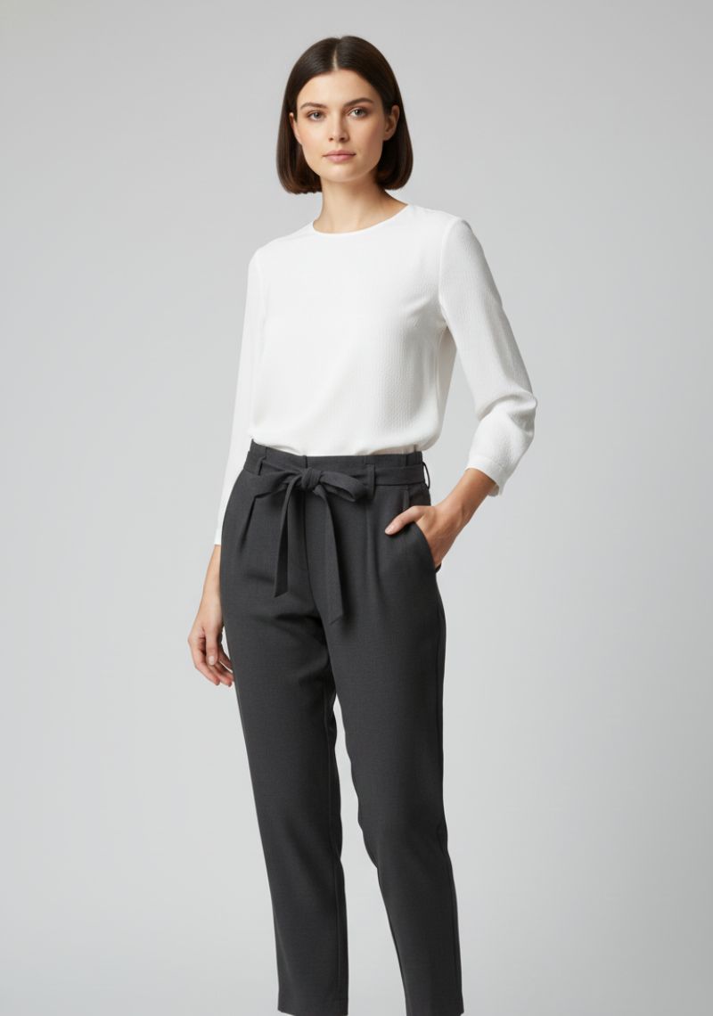 WOMENS PALAZZO - PLAIN DARK BLACK