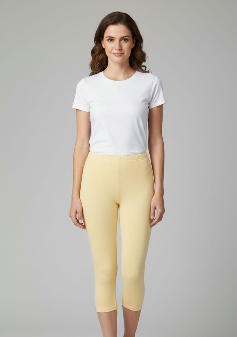 WOMENS LEGGINGS [MD] - LIGHT YELLOW