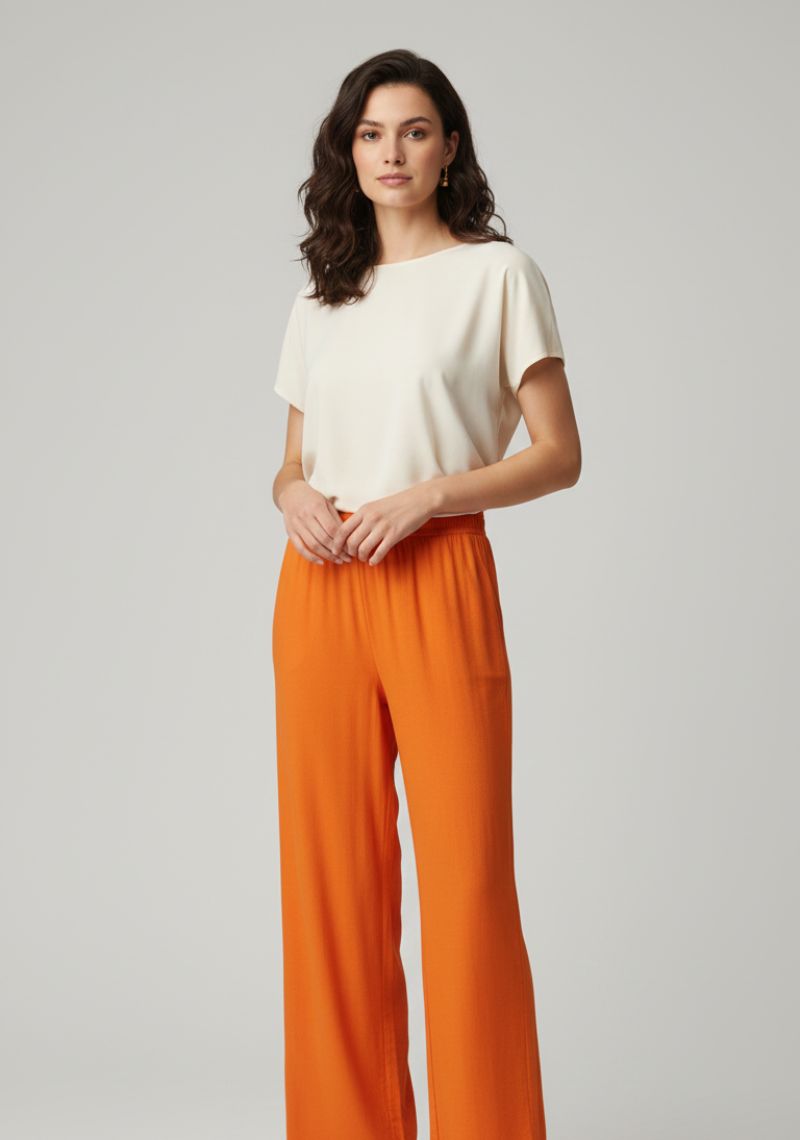 WOMENS PALAZZO - BRIGHT ORANGE