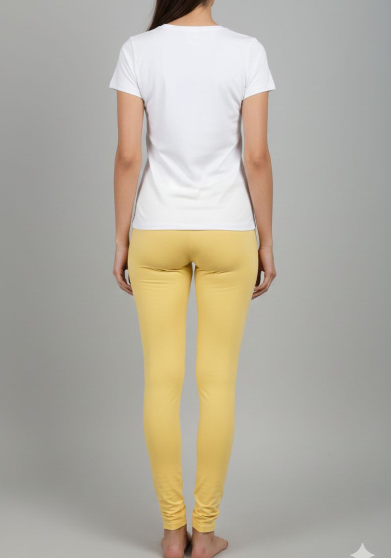 WOMENS LEGGINGS [MD] - LIGHT YELLOW