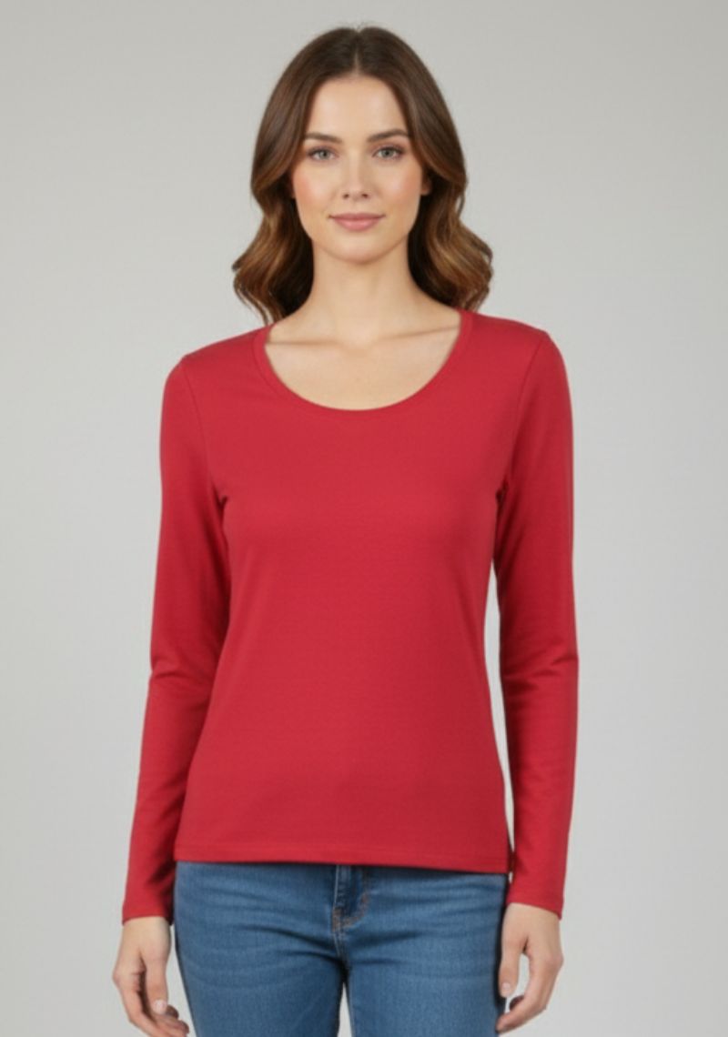 WOMENS T-SHIRT [MD] - DARK RED
