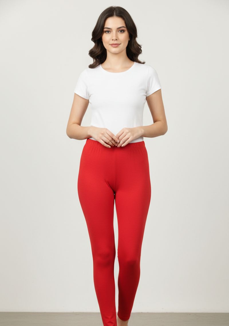 WOMENS LEGGINGS [MD] - RICH RED