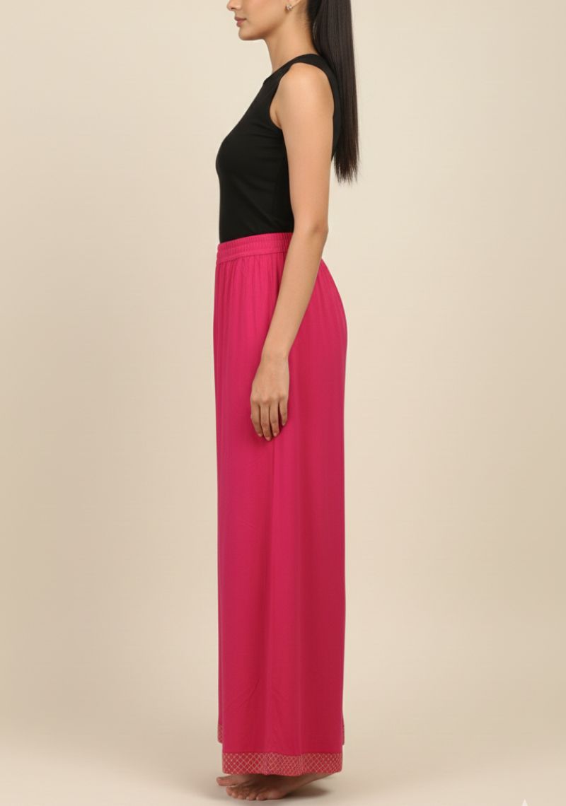 WOMENS PALAZZO - BARBIE PINK 2