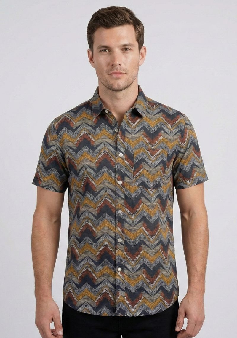 SHIRT - BROWN [MULTI COLOUR CHECKED ]