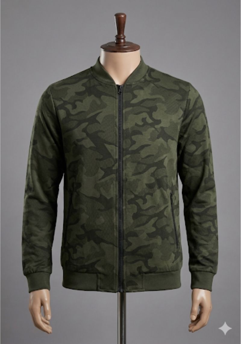 WINTER JACKET - OLIVE GREEN MIXED COLOR